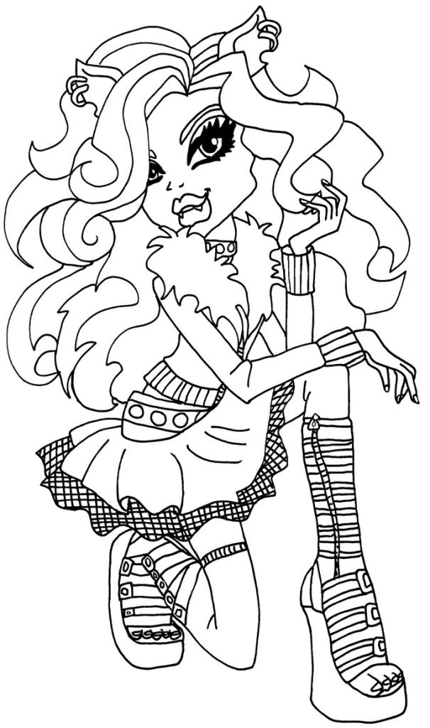 606x1024 Monster High Coloring Pages Catty Noir Free Coloring Pages