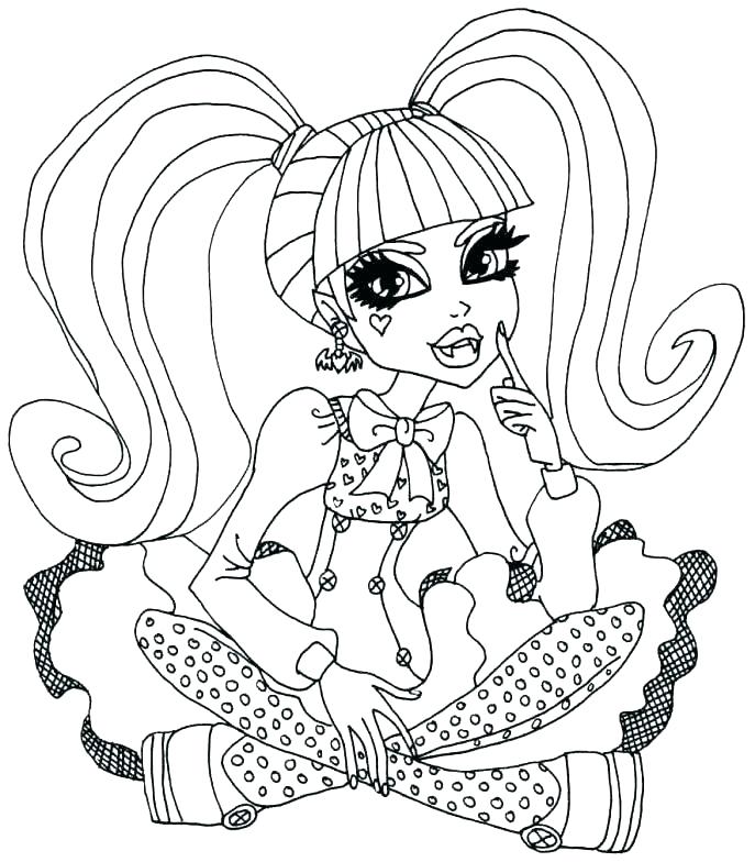 687x784 Monster High Coloring Page