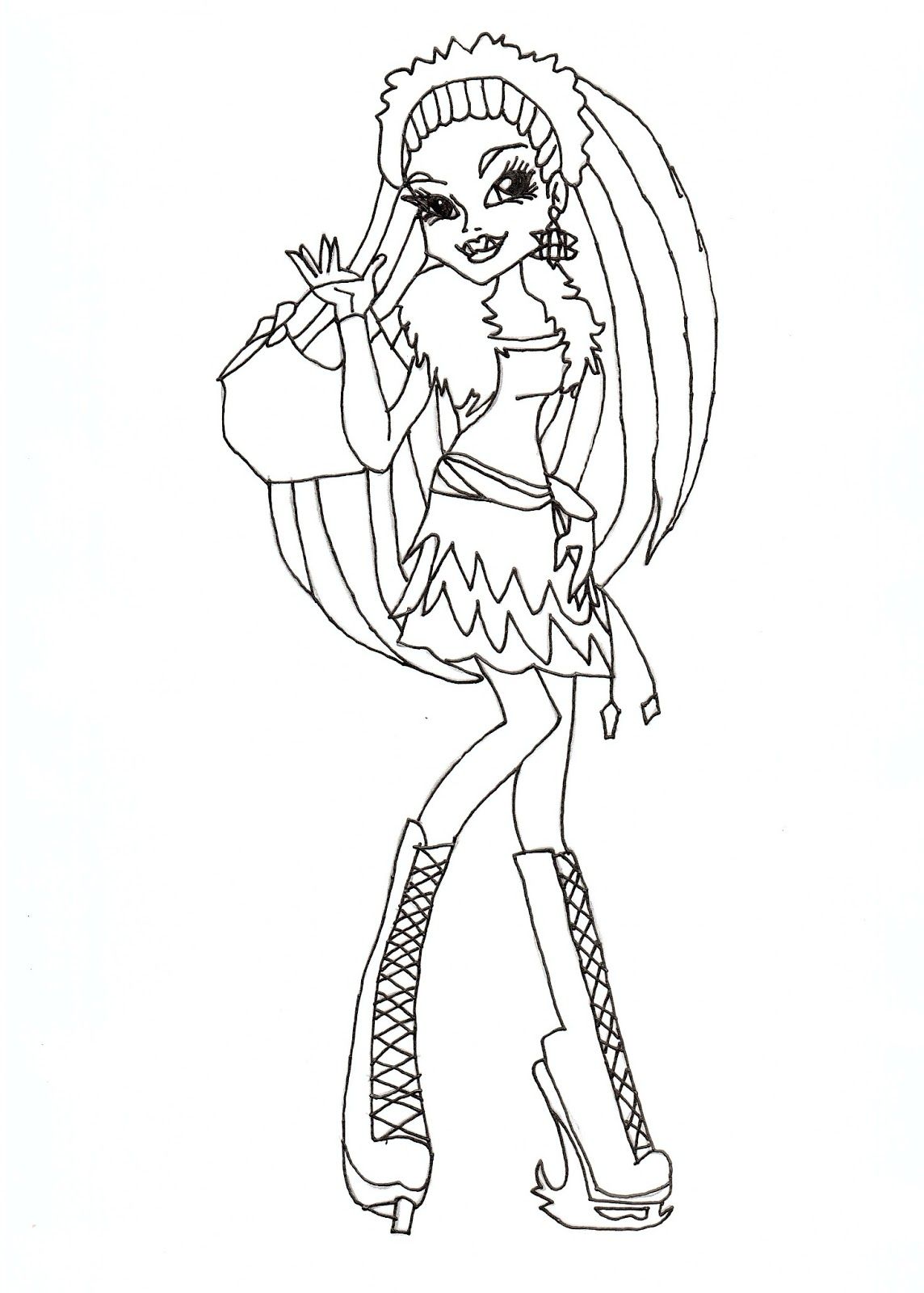 1144x1600 Monster High Coloring Pages Clawdeen Wolf Coloring Pages