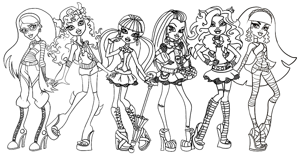989x518 Frankie Stein Coloring Pages