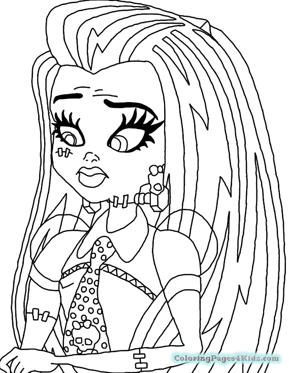 569x735 Monster High Coloring Pages Frankie Stein Coloring Pages For Kids