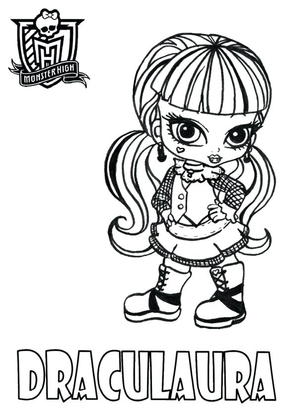 600x834 Monster Color Page Best Monster High Coloring Pages For Crayola
