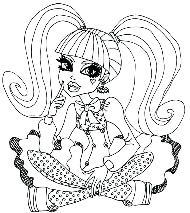 618x694 Monster High Coloring Pages Games Adult Monster High Coloring