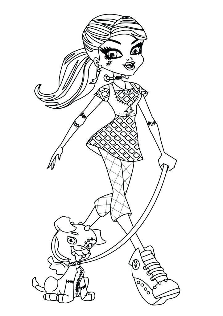 723x1024 Monster High Coloring Pages Games Monster High Dolls Coloring
