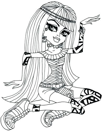 396x500 Monster High Coloring Pages Online Medium Size Of Free Monster