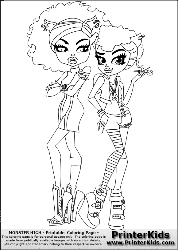 580x812 Monster High Howleen Coloring Pages