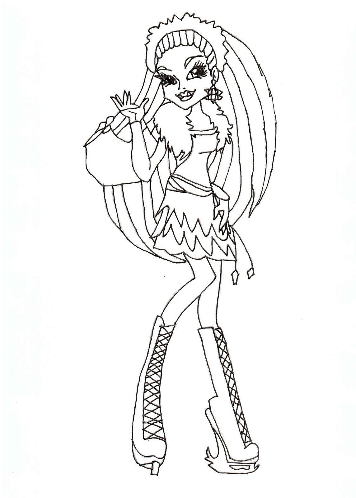 1144x1600 Elegant Monster High Coloring Pages Baby For Site With Games