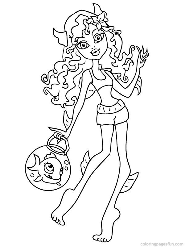 600x800 Lagoona Monster High Coloring Pages