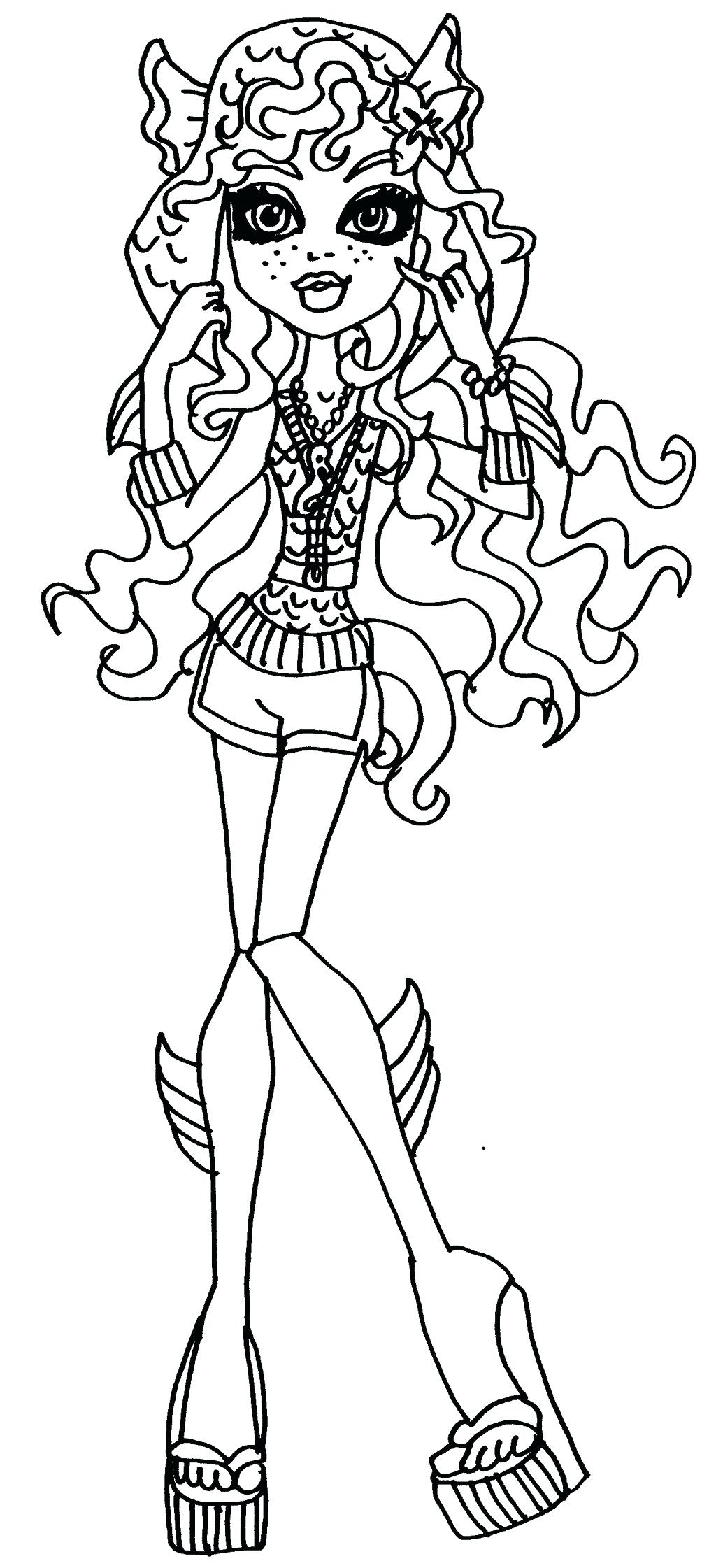 1024x2242 Monster High Coloring Pages Lagoona Blue Gallery Coloring
