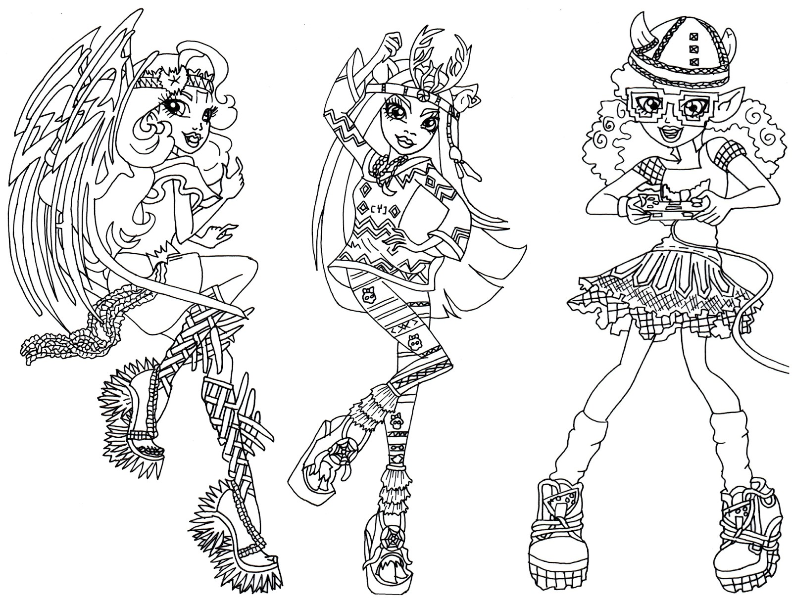 1600x1211 Monster High Coloring Pages Monster High New Lagoona Blue Monster