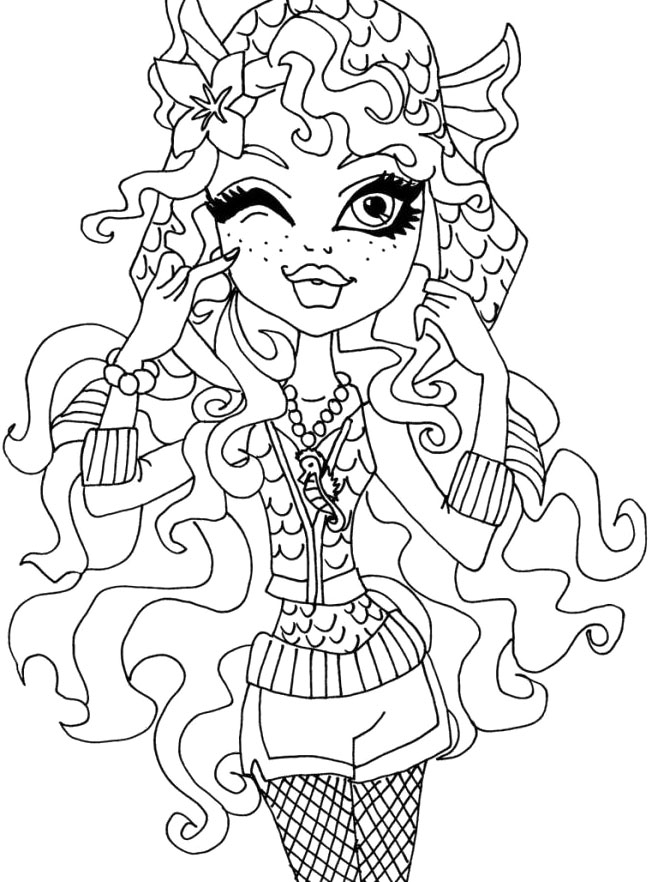 652x882 Monster High Lagoona Blue Coloring