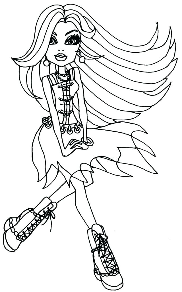 640x1024 Printable Monster High Coloring Pages Monster High Color Pages