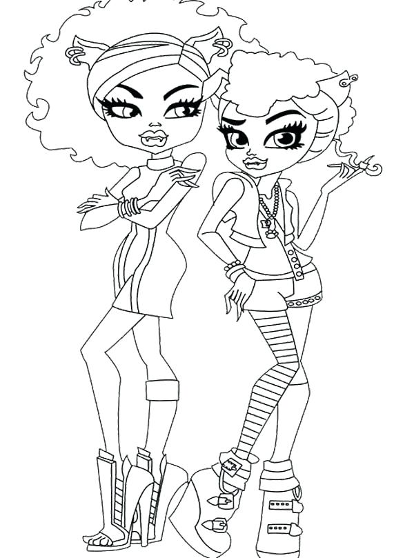 600x809 Monster High Coloring Pages Online