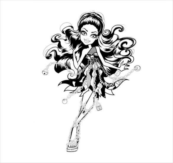 585x550 Monster High Coloring Page