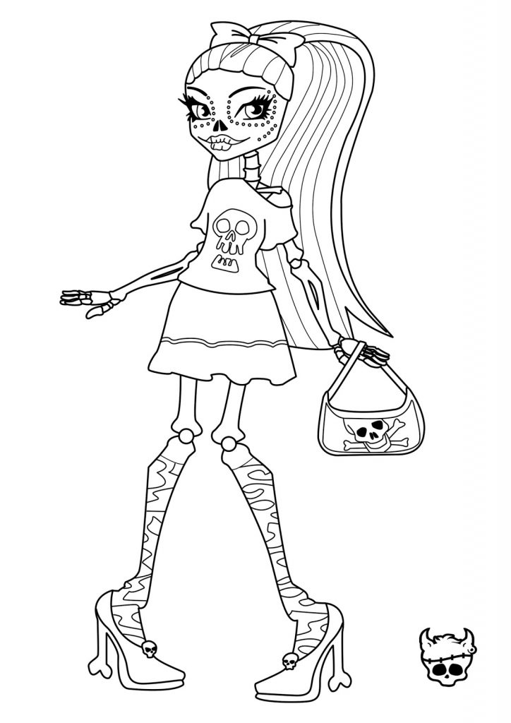 724x1024 Image Of Monster High Coloring Pages Free Printable Cartoons Baby