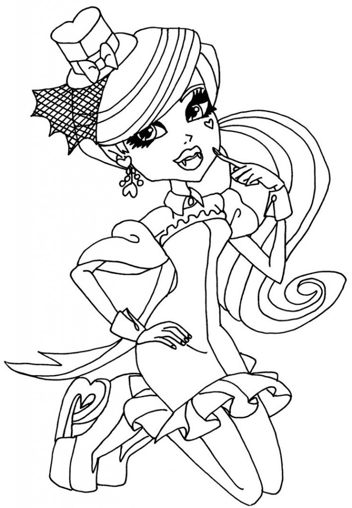709x1024 Monster High Coloring Pages Printable