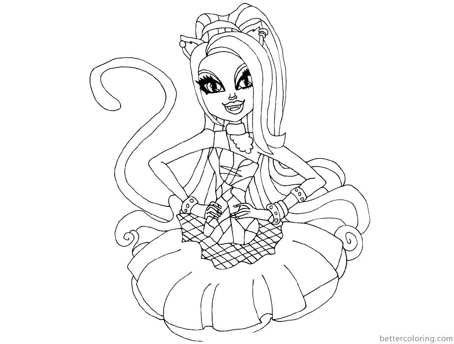 922x700 Catty Monster High Coloring Pages Free Printable Catty