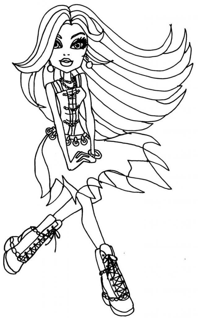 640x1024 Free Printable Monster High Coloring Pages Coloring Pages