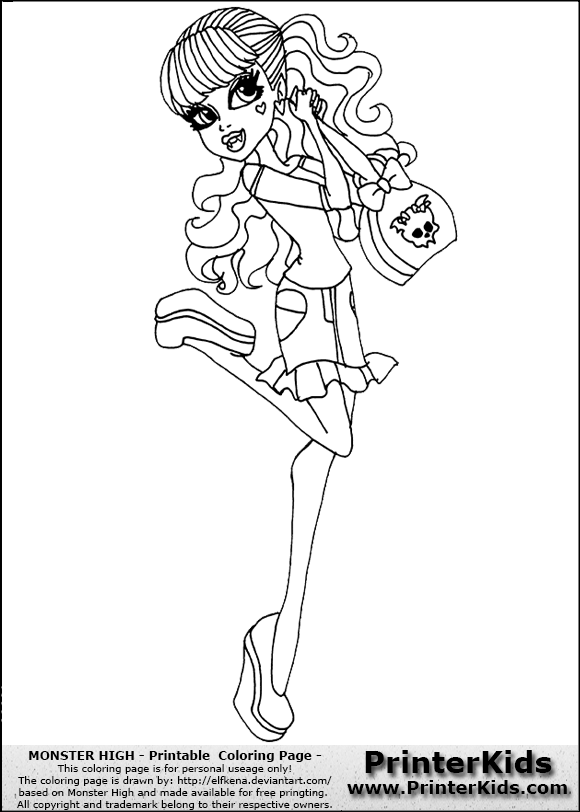580x812 Monster High Draculaura Coloring