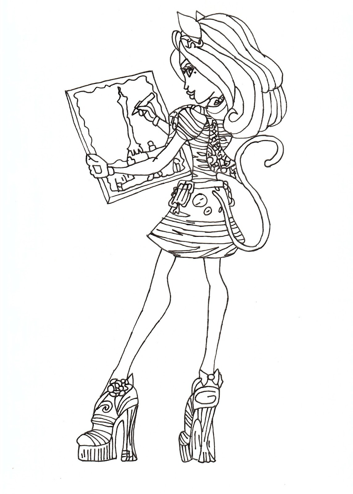 1144x1600 Free Printable Monster High Coloring Pages February