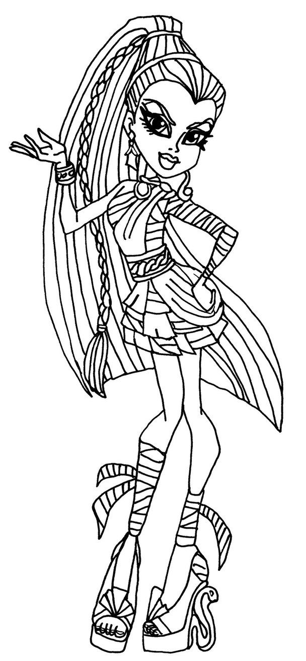 608x1314 Monster High Colouring Pages To Print Pictures