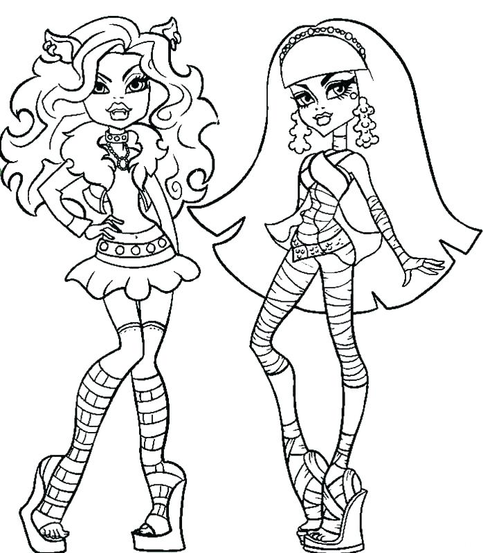 698x800 Monster High Free Coloring Pages To Print Baby Monster High