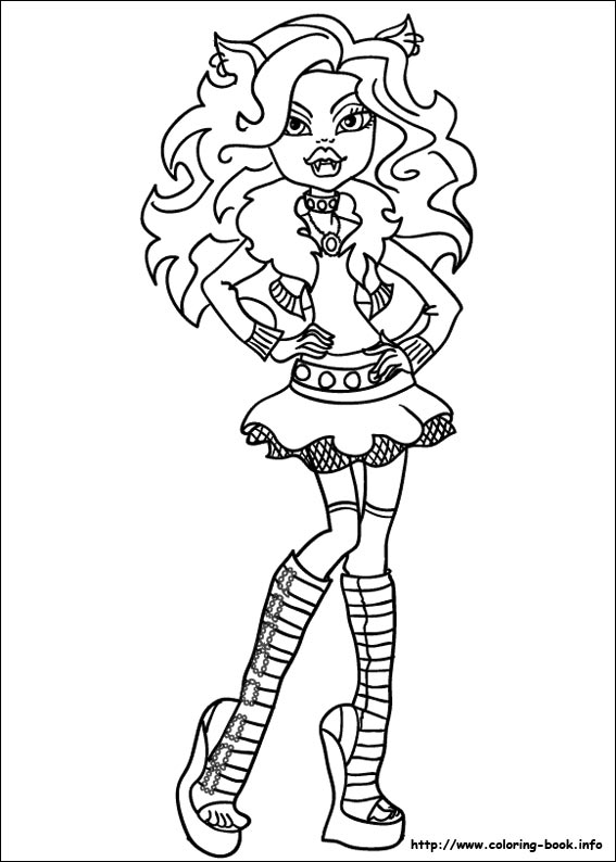 567x794 Monster High Coloring Picture