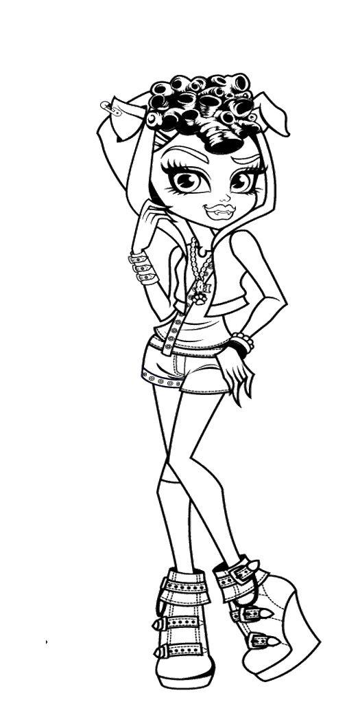 522x1054 Fashion Of Howleen Wolf Monster High Coloring Pages Monster High