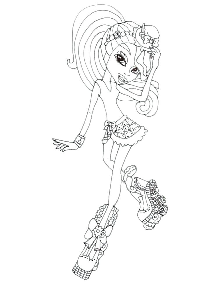 732x1024 Monster High Dolls Coloring Pages