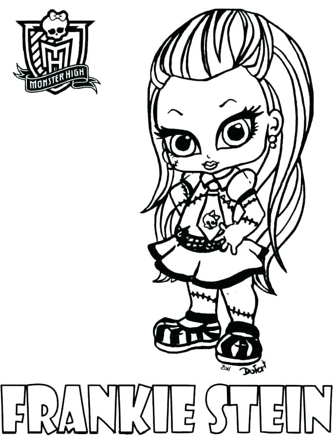 690x900 Monster High Dolls Coloring Pages Monster High Coloring Pages Baby