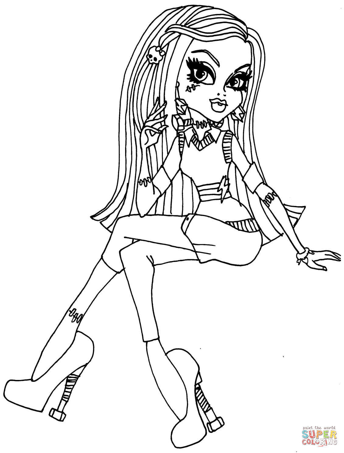 1130x1489 Monster High Frankie Stein Doll Super Coloring Color