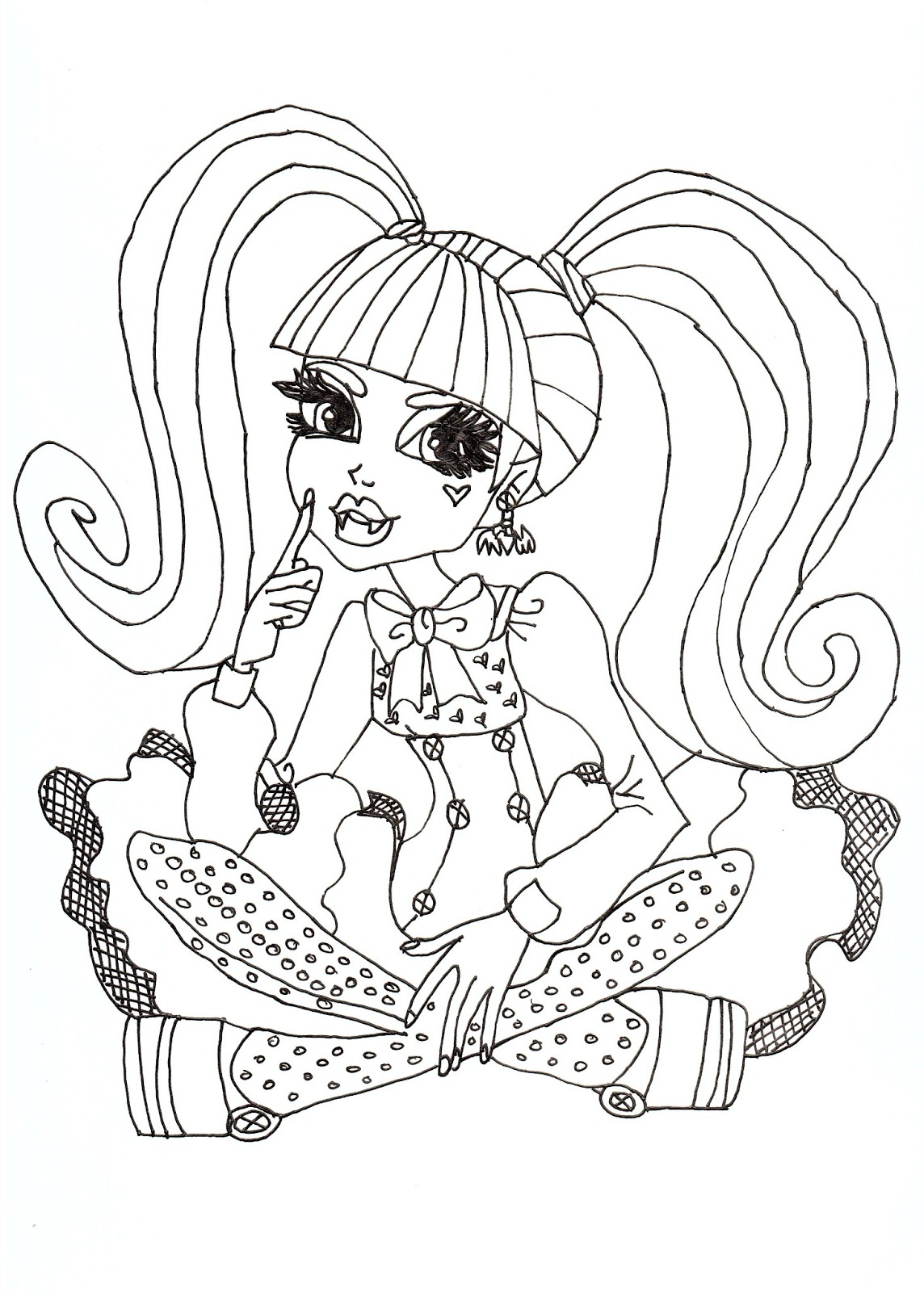1144x1600 Free Printable Monster High Coloring Pages Monster High