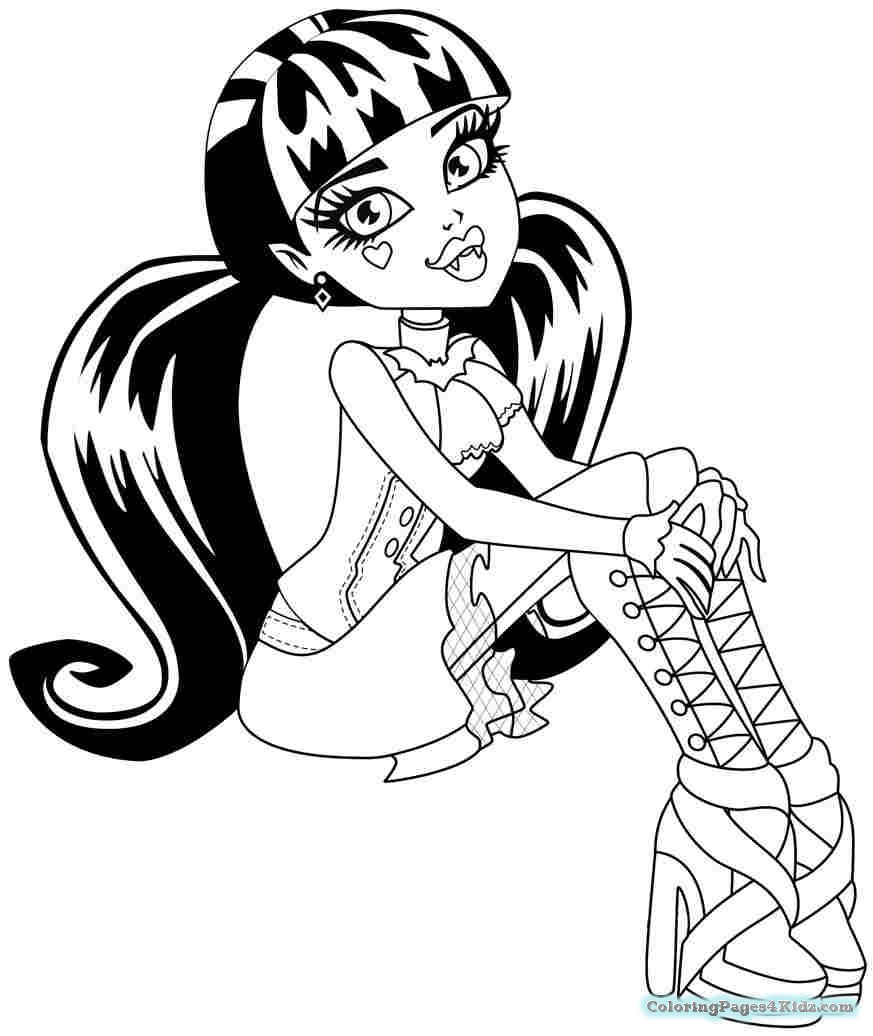 873x1036 Monster High Coloring Pages Draculaura Coloring Pages For Kids