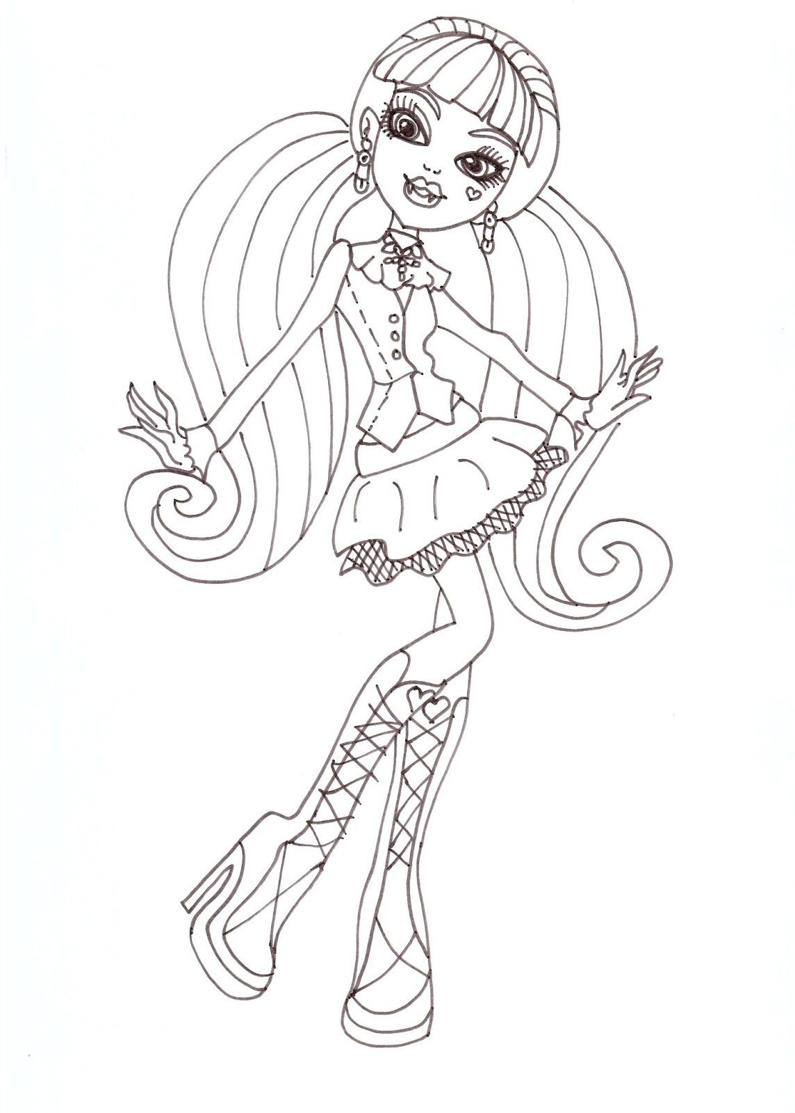 1144x1600 Monster High Coloring Pages Printable Free
