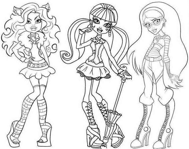 800x630 Monster High Doll Coloring Pages