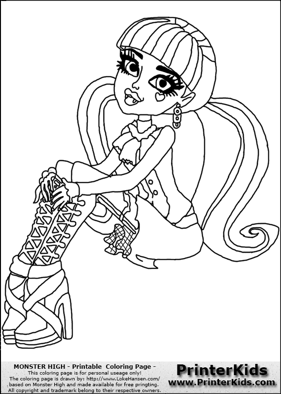 580x812 Monster High Draculaura Coloring Page