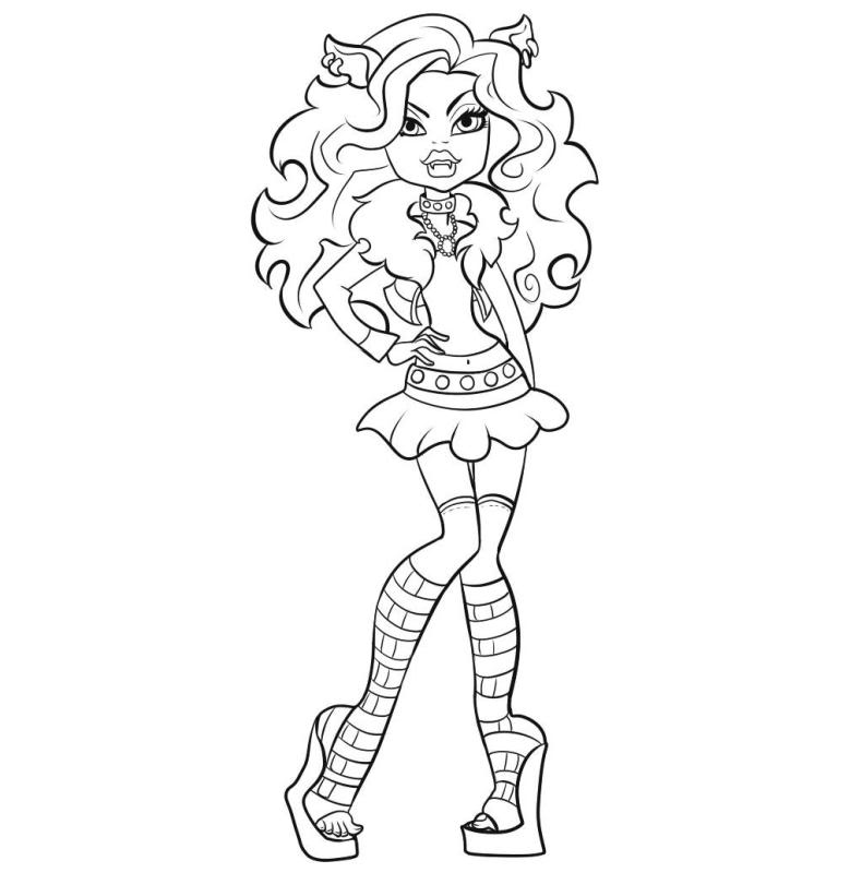 779x800 Monster High Characters Coloring Pages