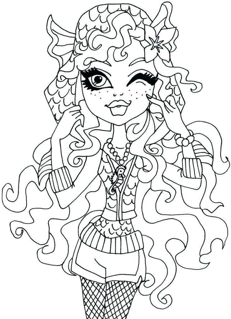 742x1024 Monster High Doll Coloring Pages Monster High Printable Coloring