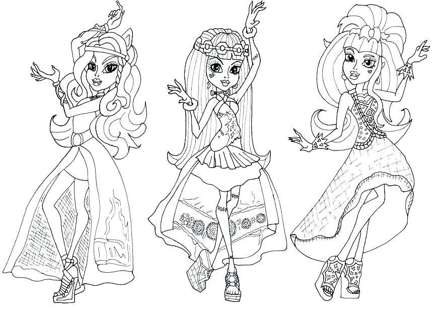 870x616 Monster High Coloring Pages Monster High Logo Coloring Pages Wolf