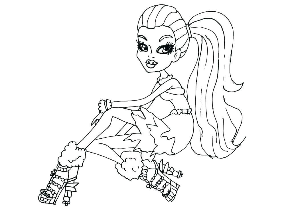 1024x732 Monster High Frankie Coloring Pages Coloring Monster High To Print