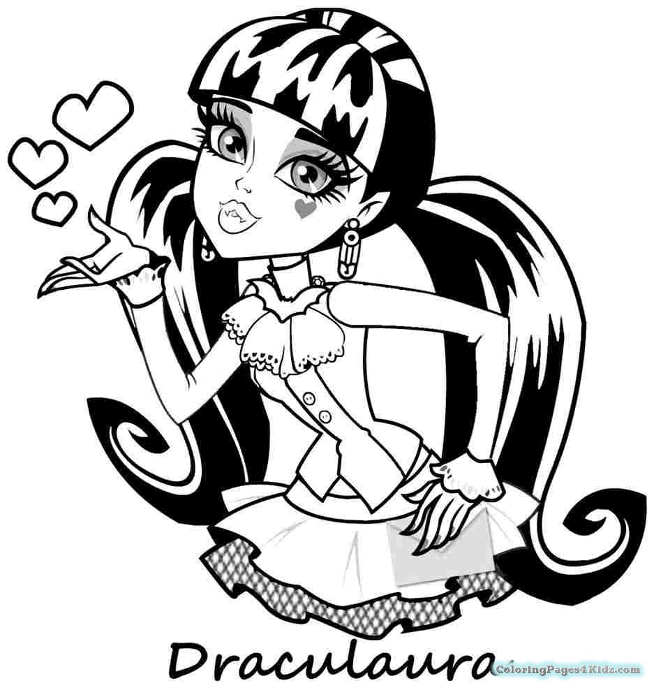 937x988 Coloring Pages For Girls Monster High Draculaura Coloring Pages