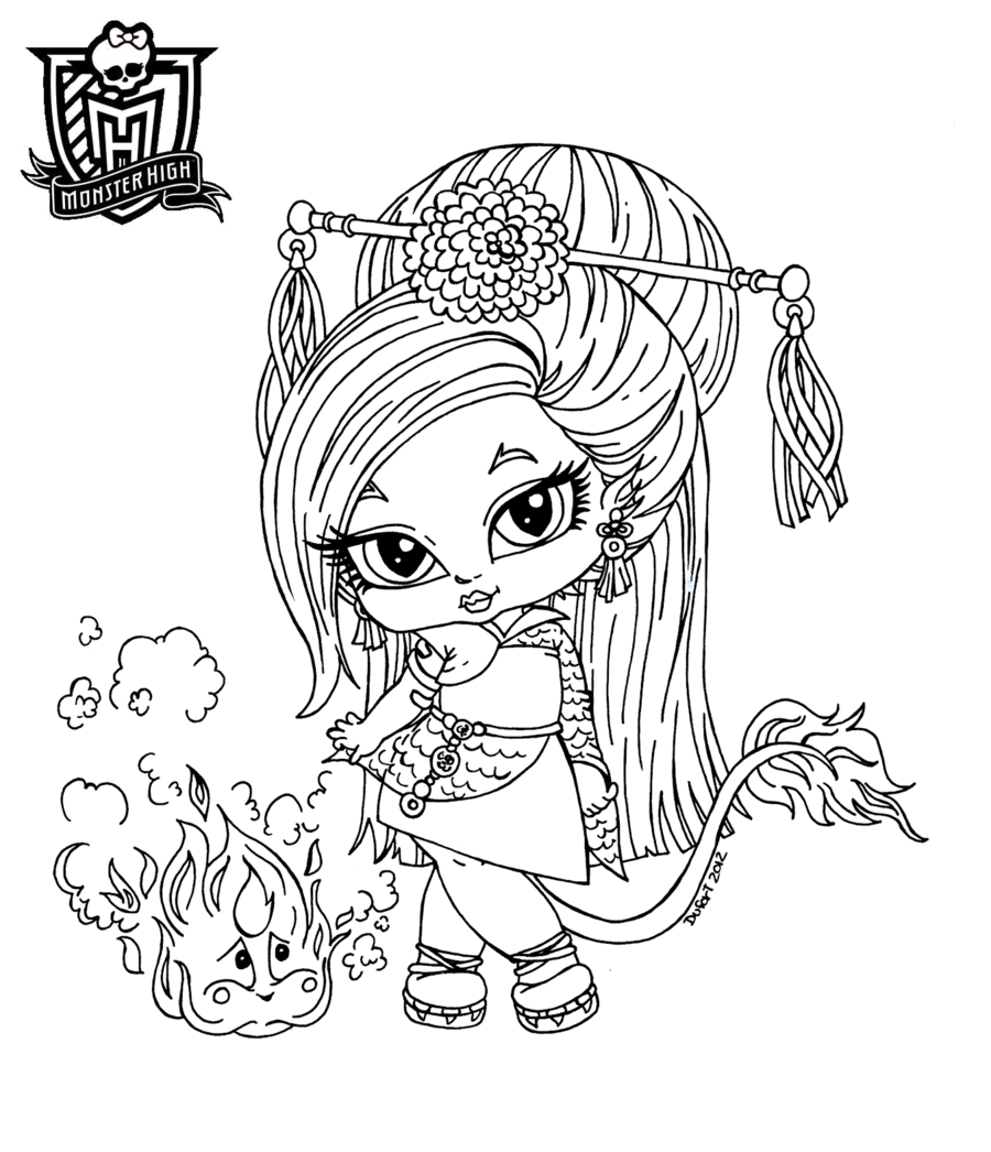 900x1046 Chibi Monster High Coloring Pages Download And Print For Free