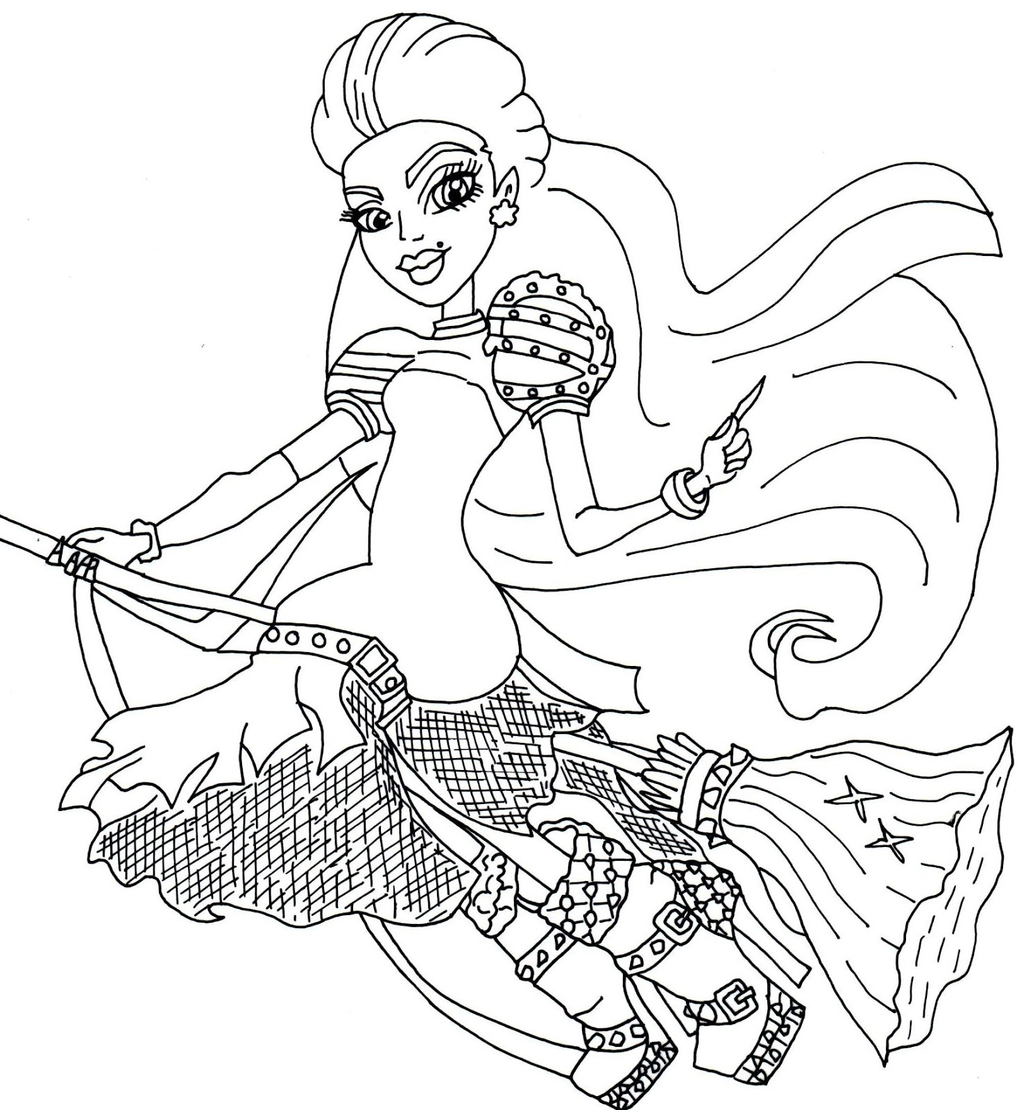 1466x1600 Monster High Coloring Pages