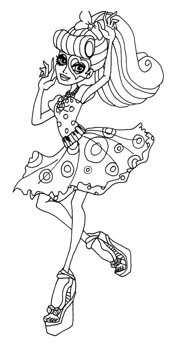 600x1172 Monster High Mermaid Coloring Pages