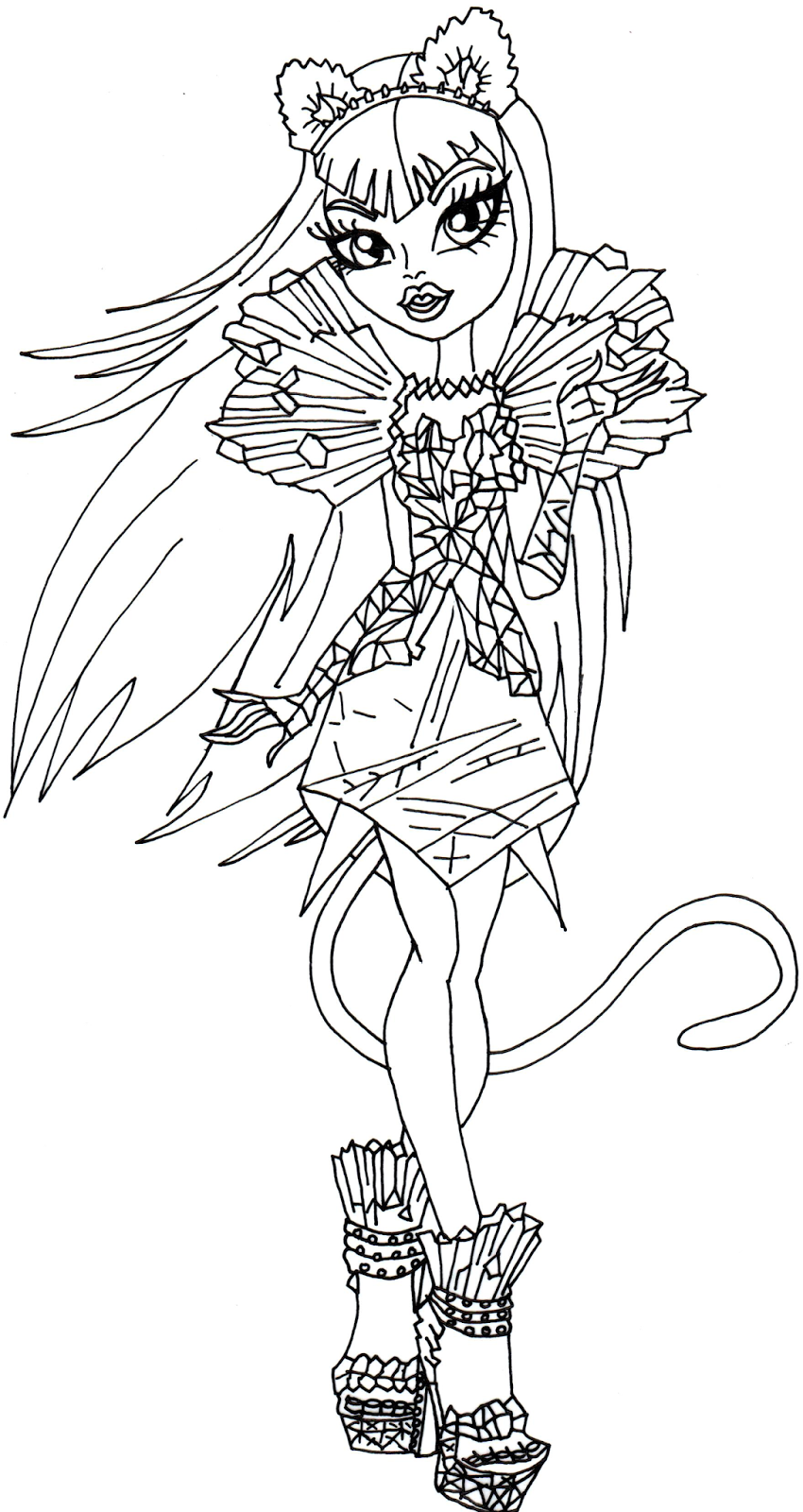 850x1600 Monster High Coloring Pages The Sun Flower Pages