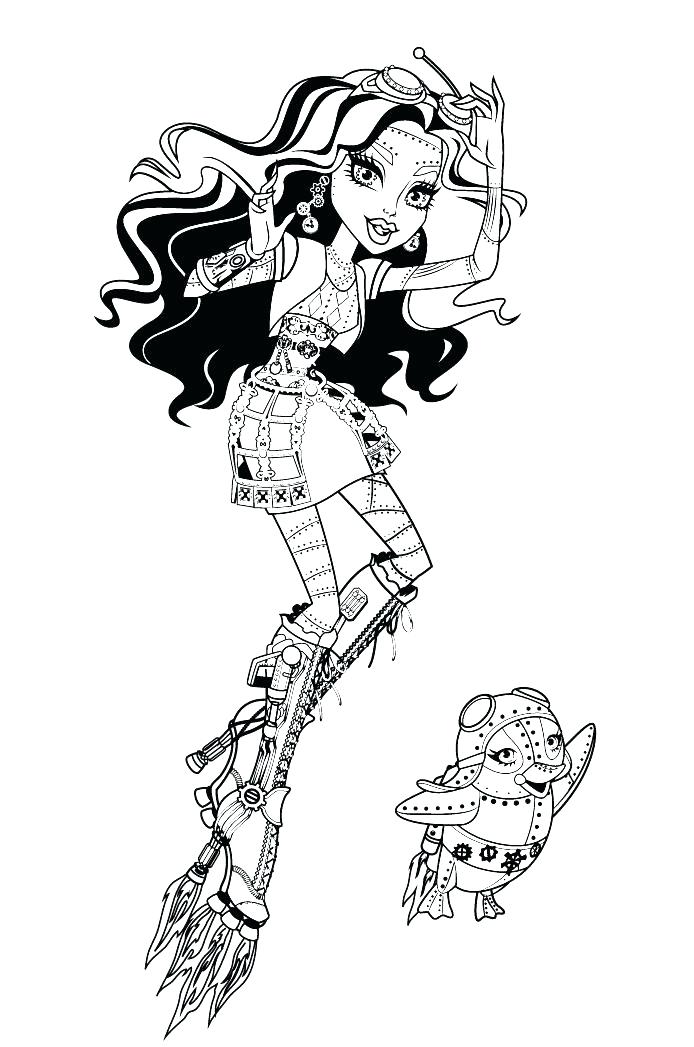 694x1047 Monster High Pets Coloring Pages Monster High Pets Coloring Pages