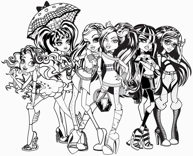 780x629 Monster High Coloring Pages Monster High Colouring Sheets Free