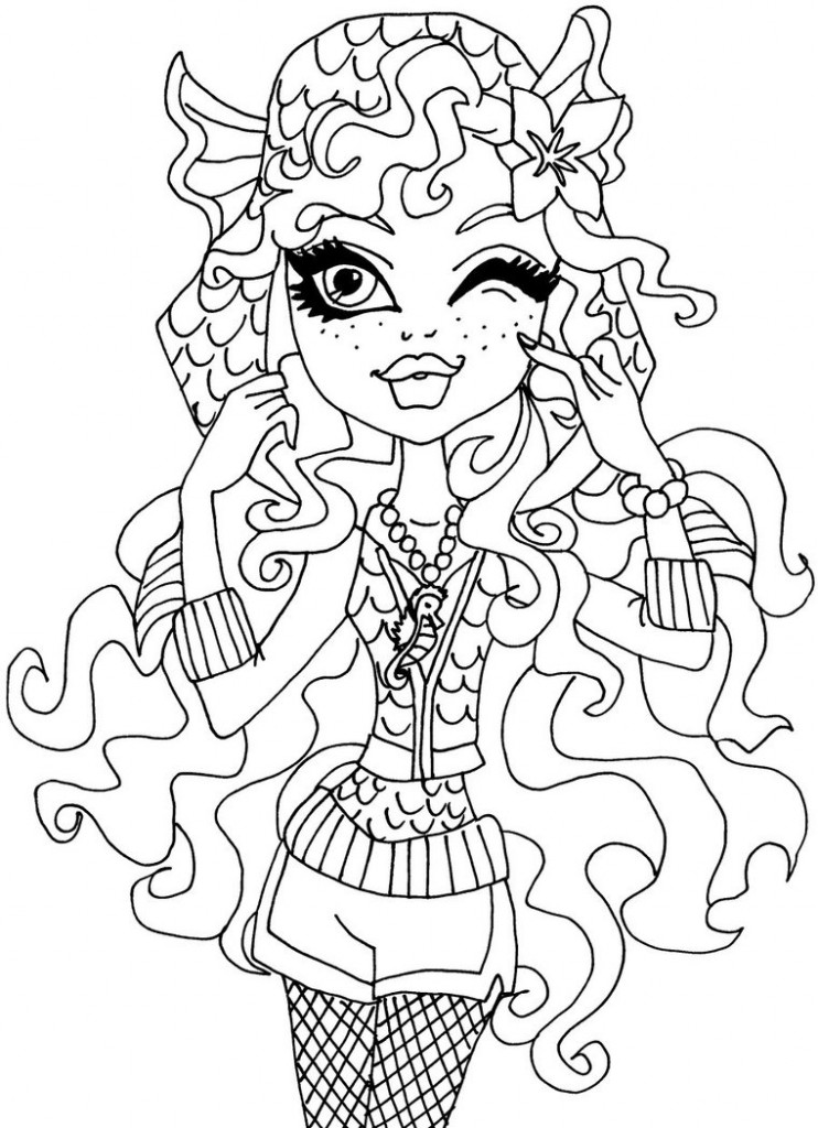742x1024 Monster High Printable Coloring Sheets Print Color Pages Monster