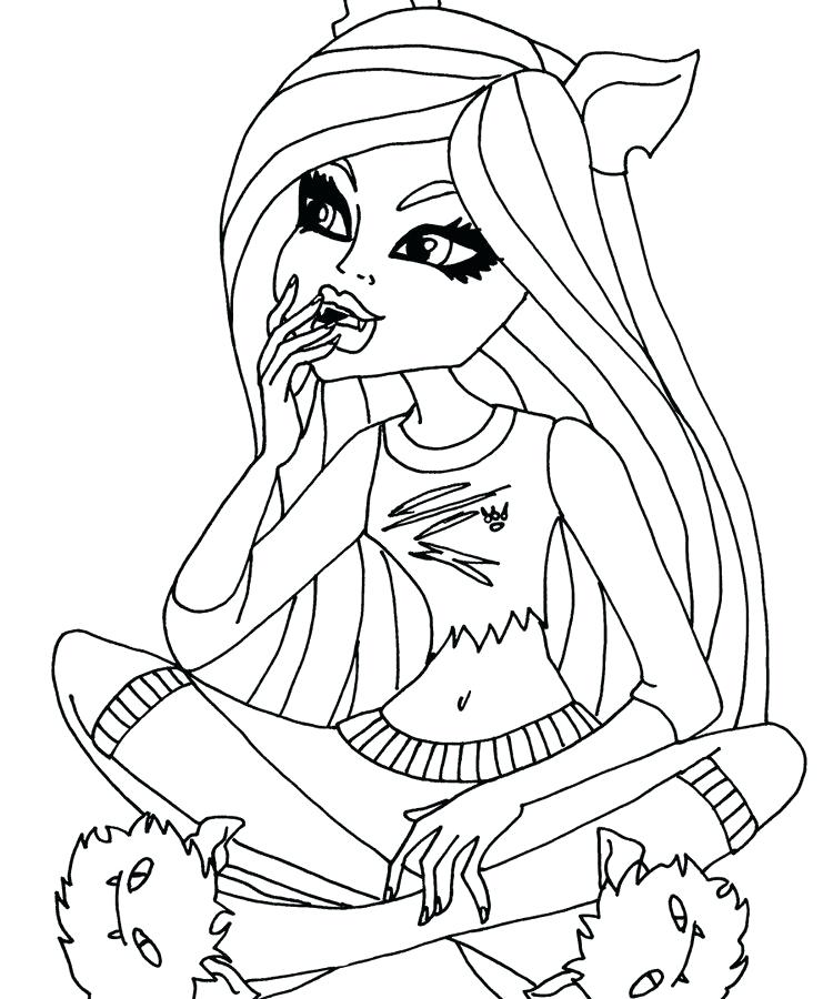 750x900 Monster High Coloring Pages Free Online Kids Coloring Monster High
