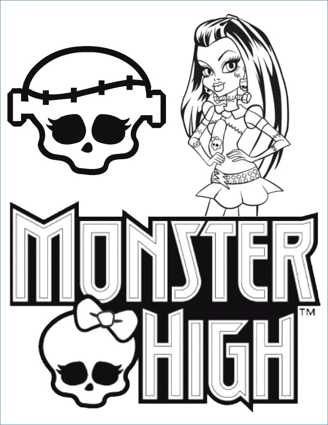 670x867 Draculaura And Clawd Wolf Monster High Coloring Page
